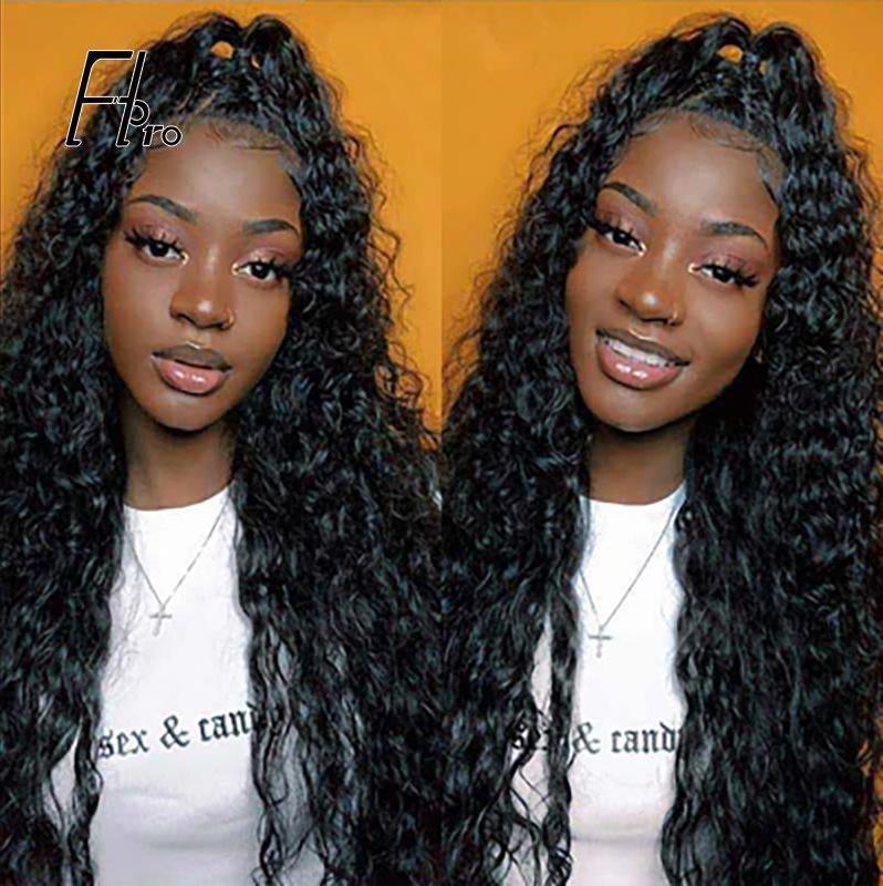 13x6 Front Lace Wig Deep Curly Natural Color Virgin Hair Wigs